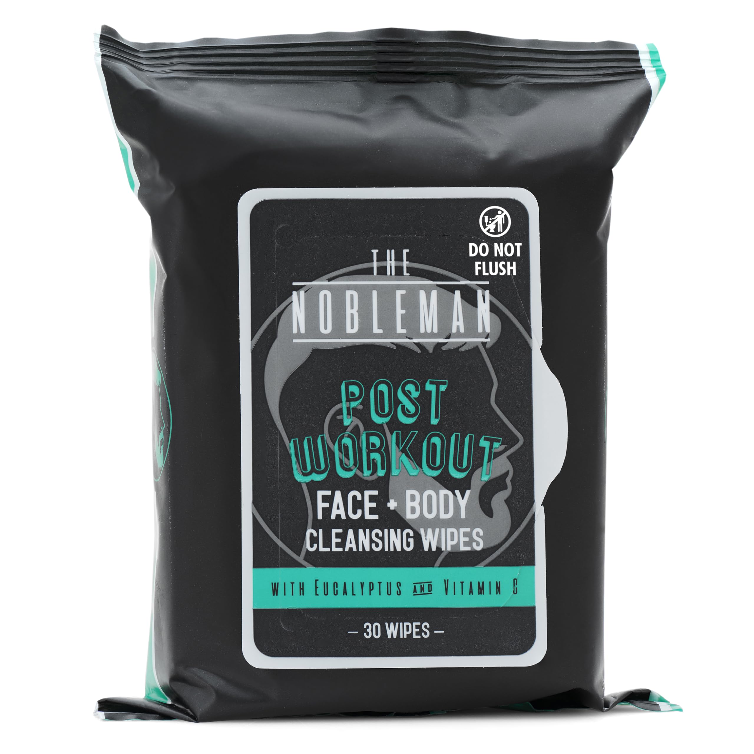 The Nobleman 4-Pack Cleansing Wipes – Post-Workout, Eucalyptus & Vitamin C (120 Ct)