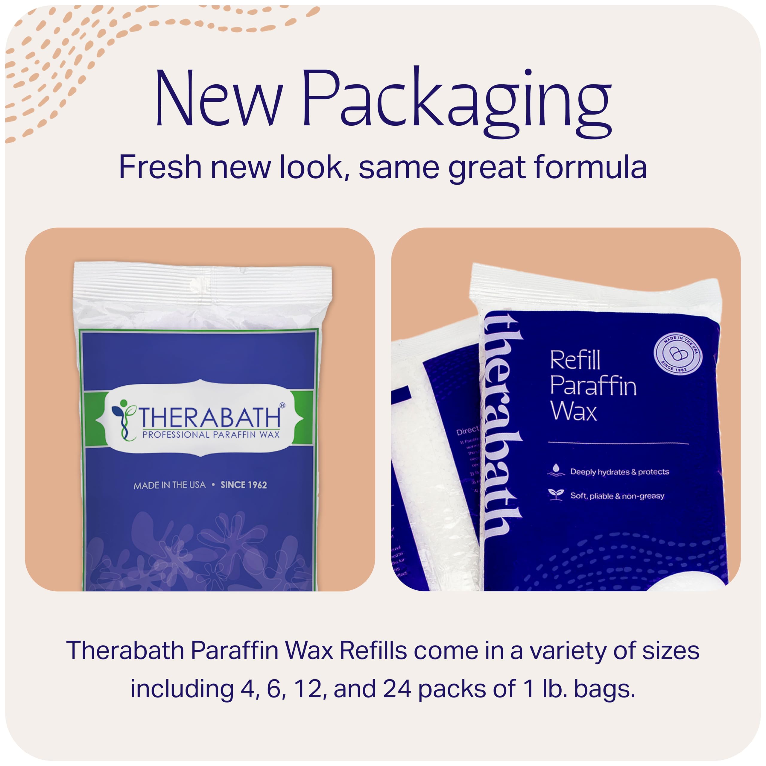 Therabath Paraffin Wax Refill – Eucalyptus Rosemary Mint | Thermotherapy for Hands, Feet & Body | Made in USA