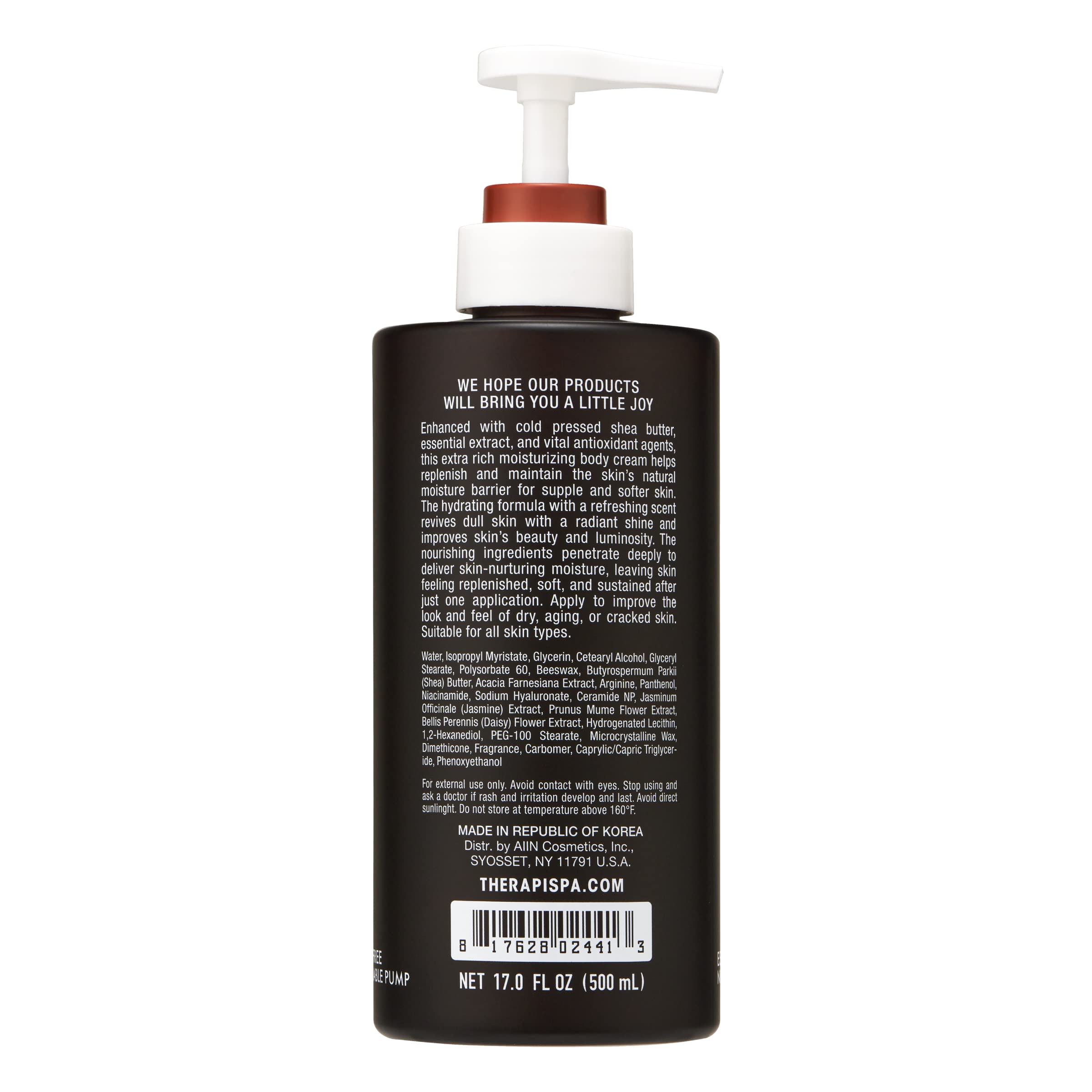 THERAPISPA Scented Body Lotion – Deep Hydration with Shea Butter, Ceramides & Panthenol | Acacia (17 oz)