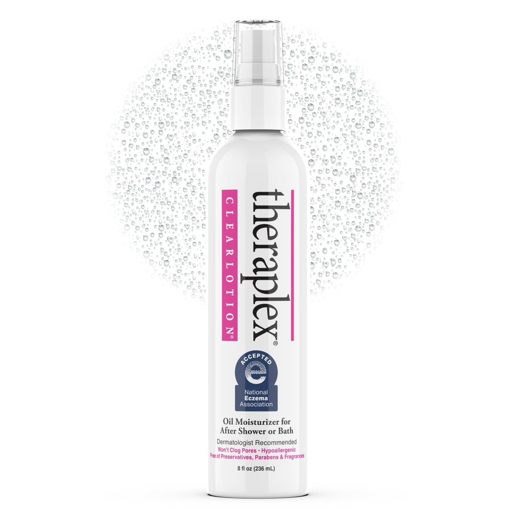 Theraplex Clear Lotion Spray (8 oz) – Gentle, Non-Greasy Hydration with Jojoba Oil | NEA Seal of Acceptance