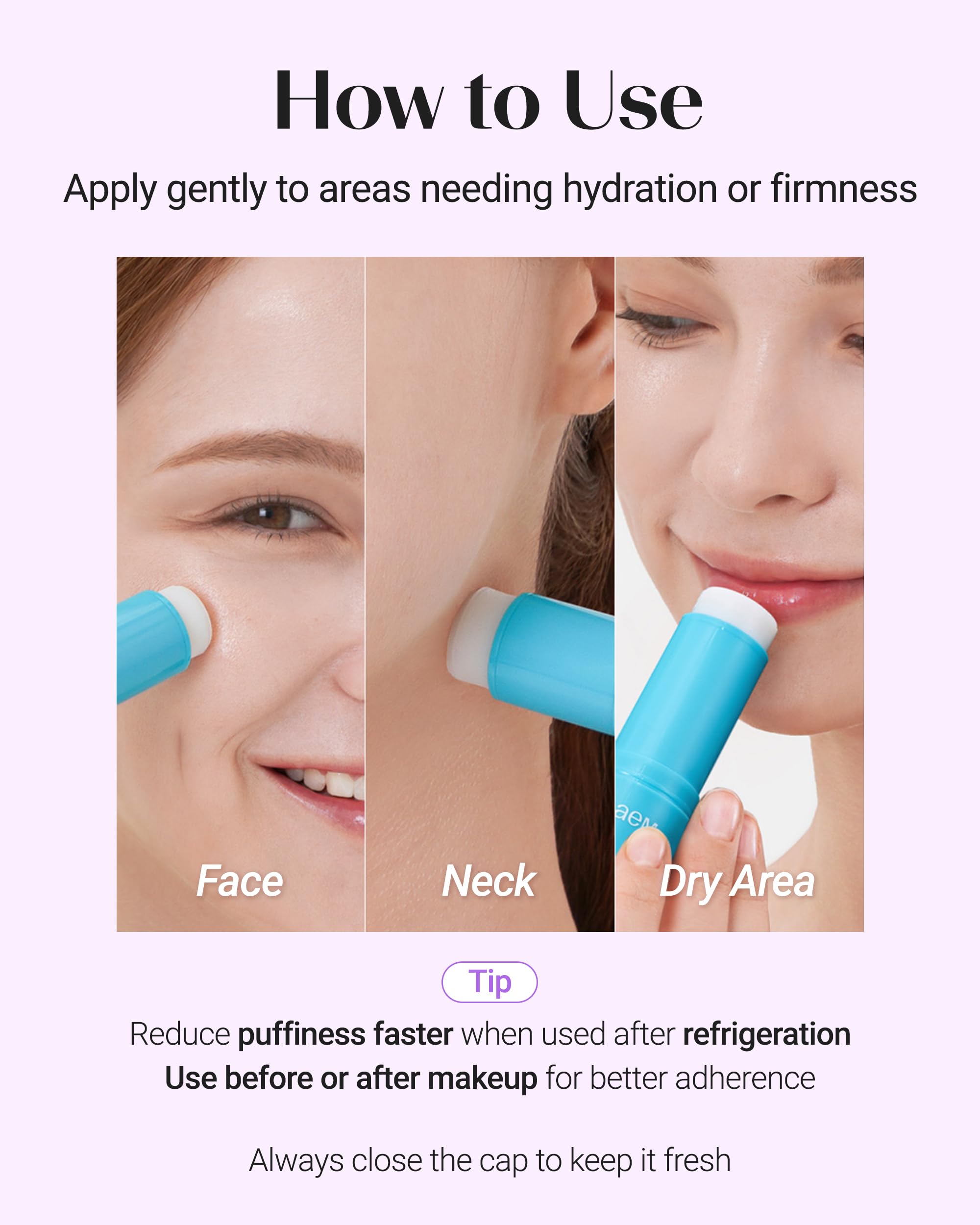 THESAEM Iceland Hydrating Peptide Eye Stick 0.38 oz (2 Pack) | Cooling, Moisturizing Eye Balm for Under-Eye Skin