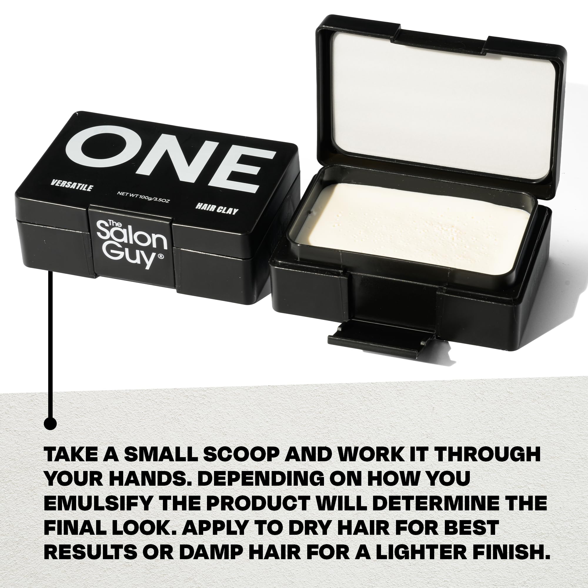 THESALONGUY ONE Hair Clay for Men — 3-in-1 Styling Cream, Clay & Pomade (3.5 oz)