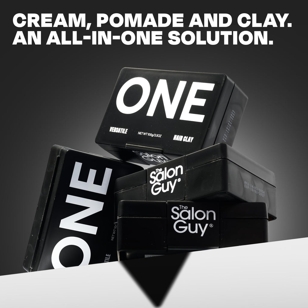 THESALONGUY ONE Hair Clay for Men — 3-in-1 Styling Cream, Clay & Pomade (3.5 oz)