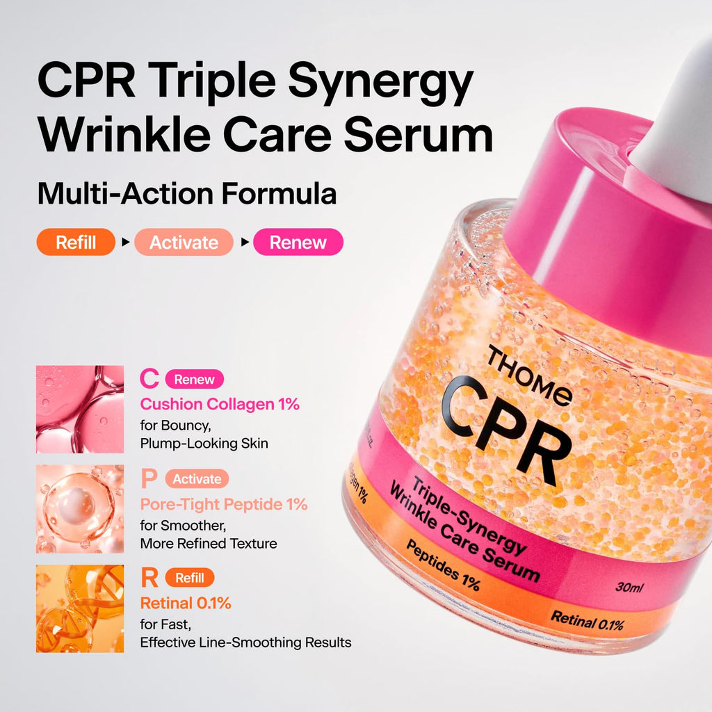 THOME CPR Serum - Collagen 1% + Peptide 1% + Retinal 0.1% | Triple Synergy Firming Serum