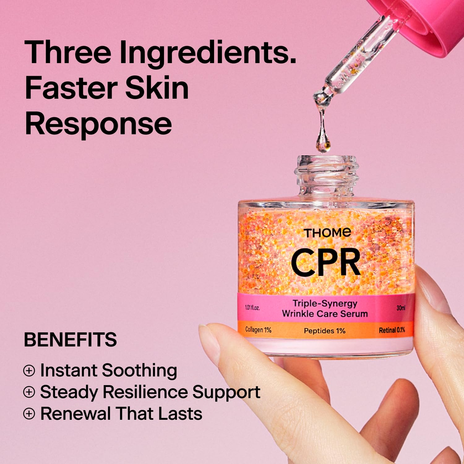 THOME CPR Serum - Collagen 1% + Peptide 1% + Retinal 0.1% | Triple Synergy Firming Serum