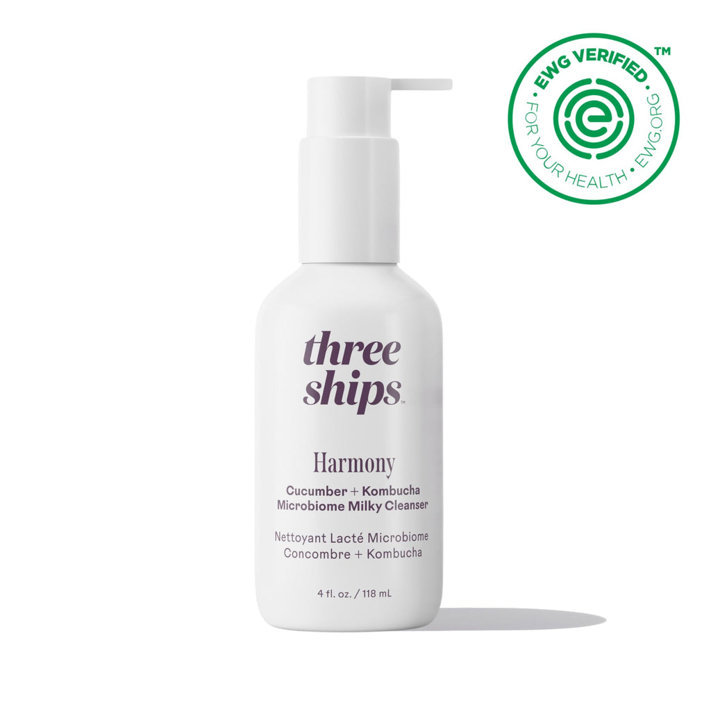 Three Ships Harmony Cucumber + Kombucha Cleanser — Microbiome Balancing for Sensitive Skin