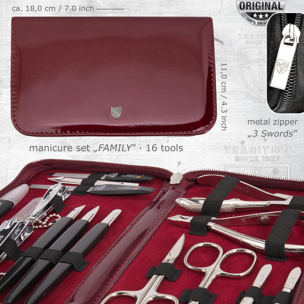 3 Swords Germany 16-Piece Manicure &amp; Pedicure Kit – Premium German Craft in Gift Box