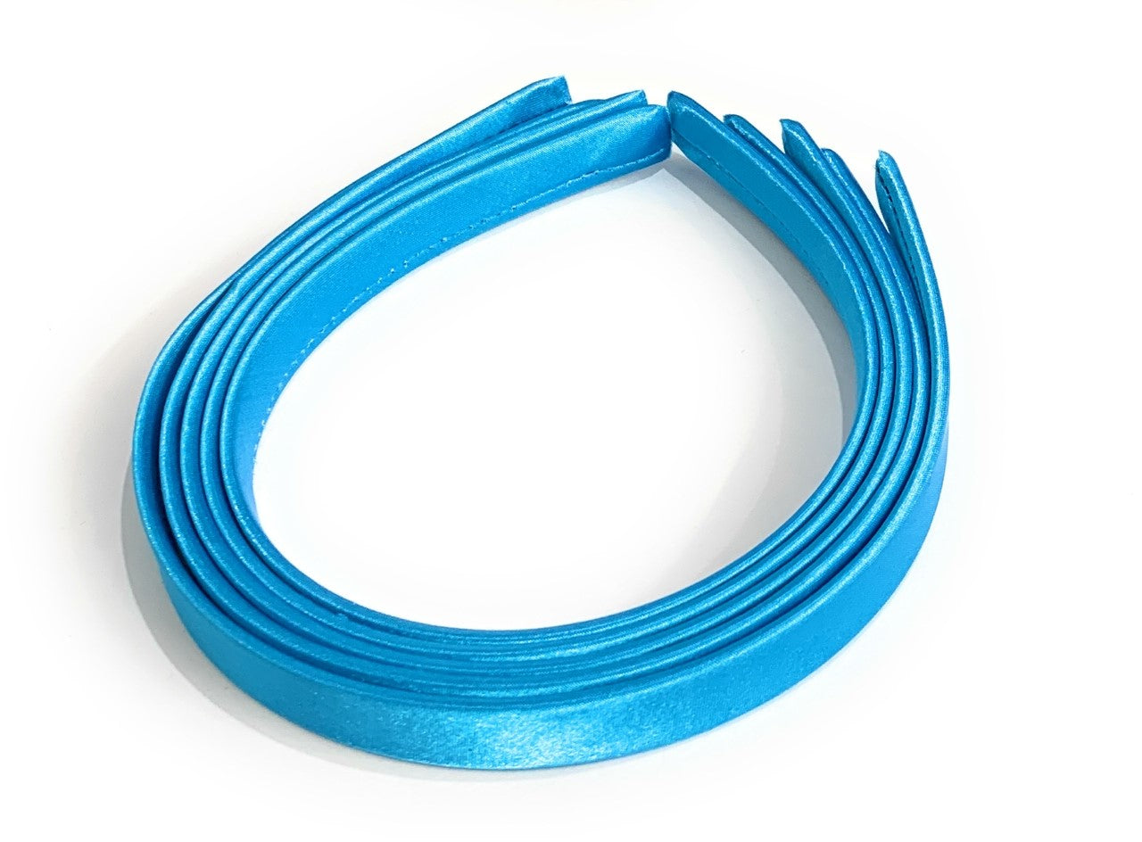 5 x 15mm Thick Plain Satin Headbands Pack School Girls Alice Hair Band DIY Headband Set UK