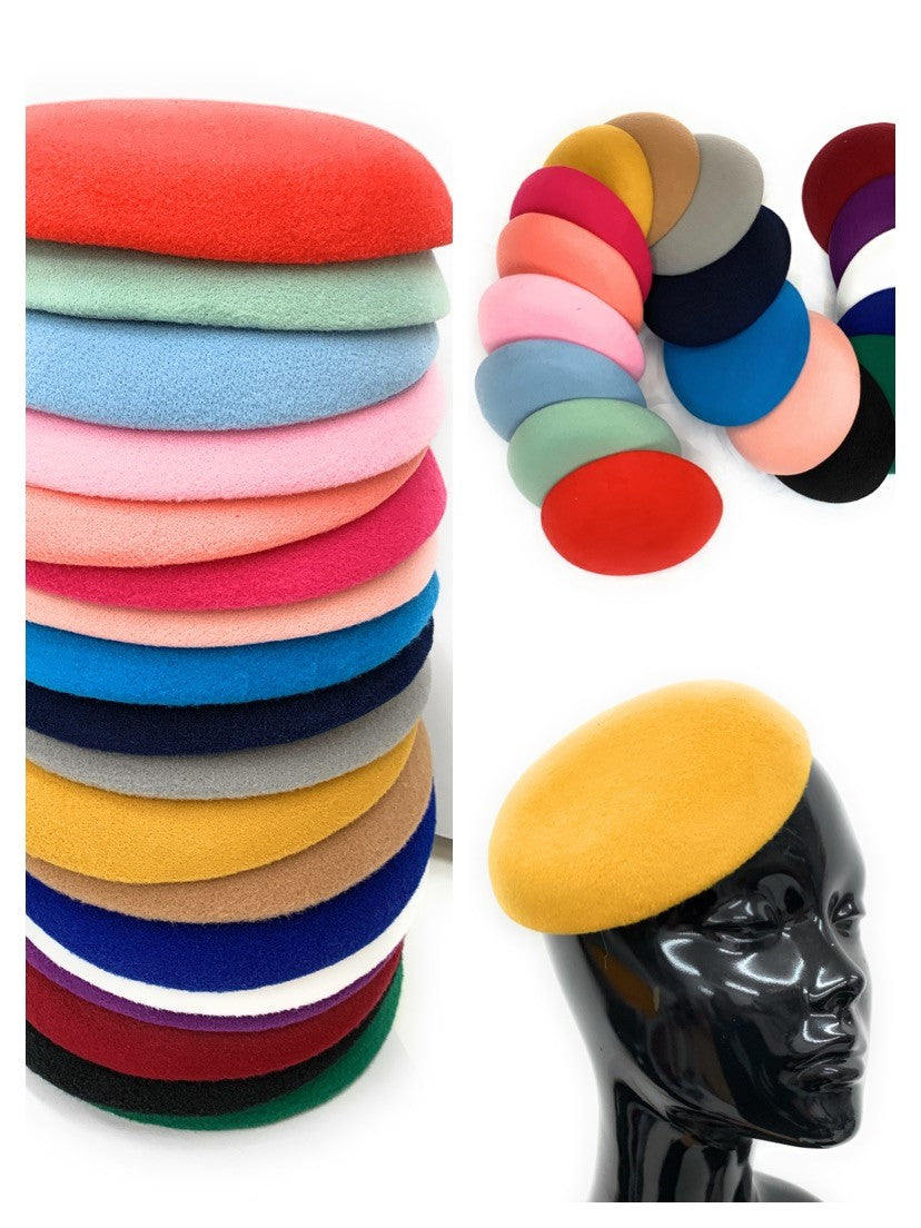 Quality Round Sinamay Felt Fascinator Base Pillbox Hat DIY Supplies Wholesale UK