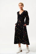 Melany Pick A Mix Print V-Neck Midi Dress
