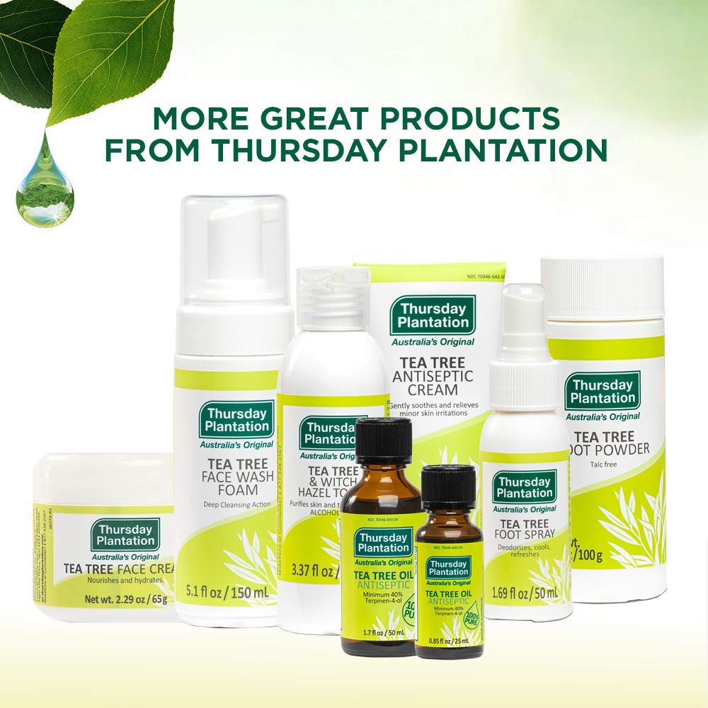 Thursday Plantation Tea Tree Face Wash Foam – Gentle, Soap-Free Cleanser (5.1 oz)
