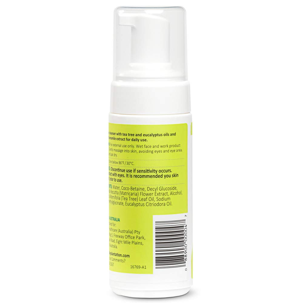 Thursday Plantation Tea Tree Face Wash Foam – Gentle, Soap-Free Cleanser (5.1 oz)