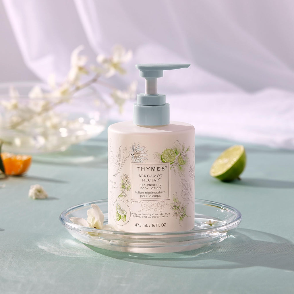 Thymes Bergamot Nectar Large Replenishing Body Lotion for Dry Skin | 16 oz