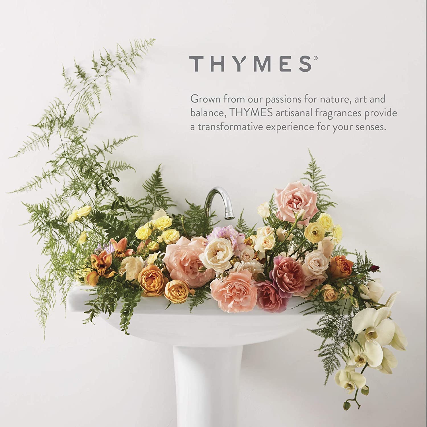 Thymes Hand Wash Refill | Fresh-Cut Basil Scented Liquid Soap, Deeply Cleansing & Hydrating, Plant-Based, 24.5 fl oz
