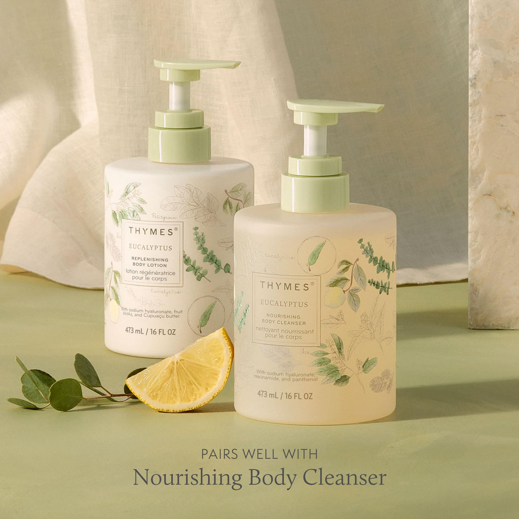 Thymes Large Replenishing Body Lotion – Hydrating Eucalyptus & Citrus (16 fl oz)