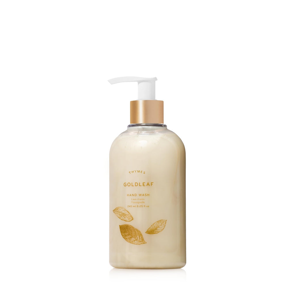 Thymes Moisturizing Hand Wash with Pump – Goldleaf Floral Scent, 8.25 oz