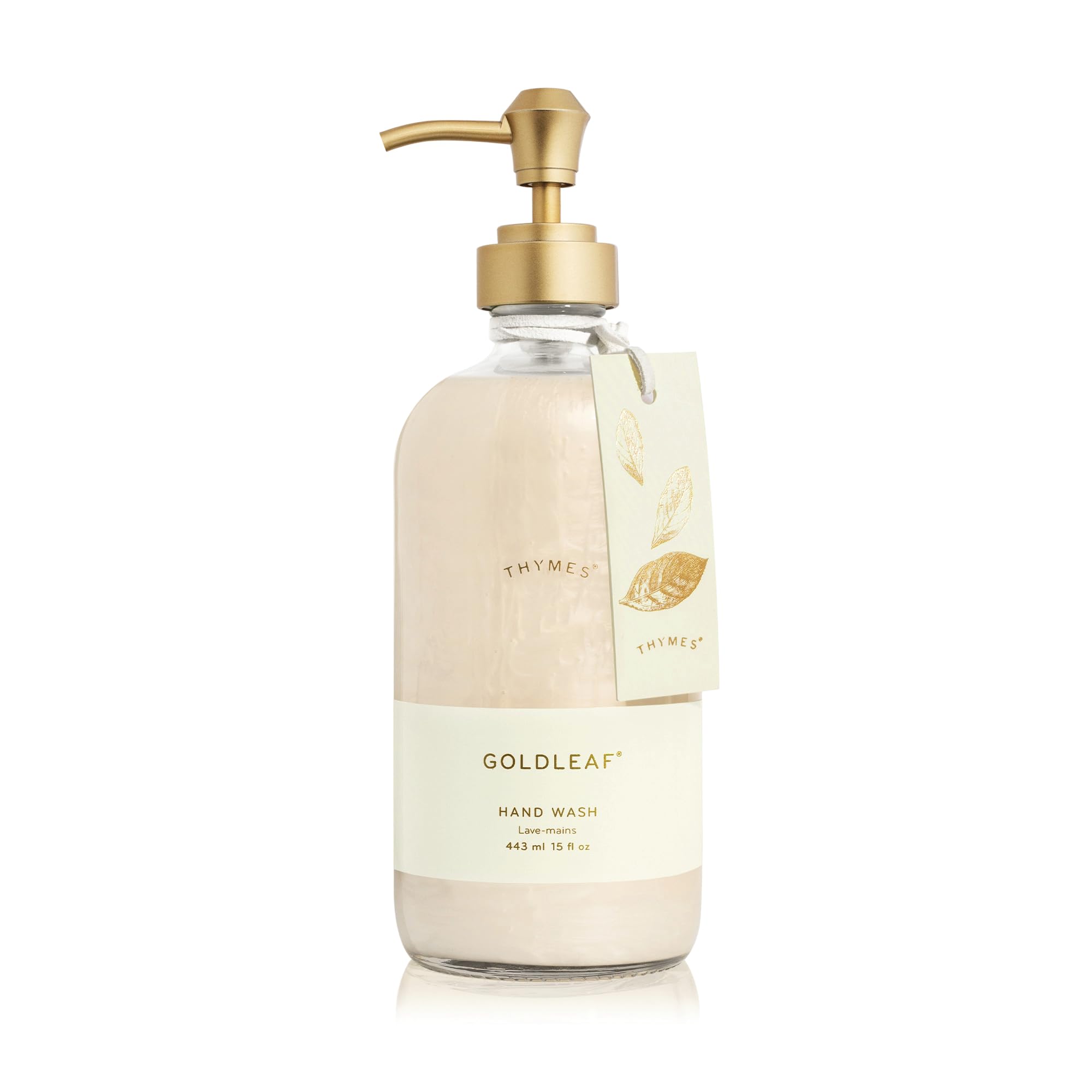Thymes Goldleaf Hand Wash – 15 Fl Oz | Luxurious Floral Fragrance & Hydration