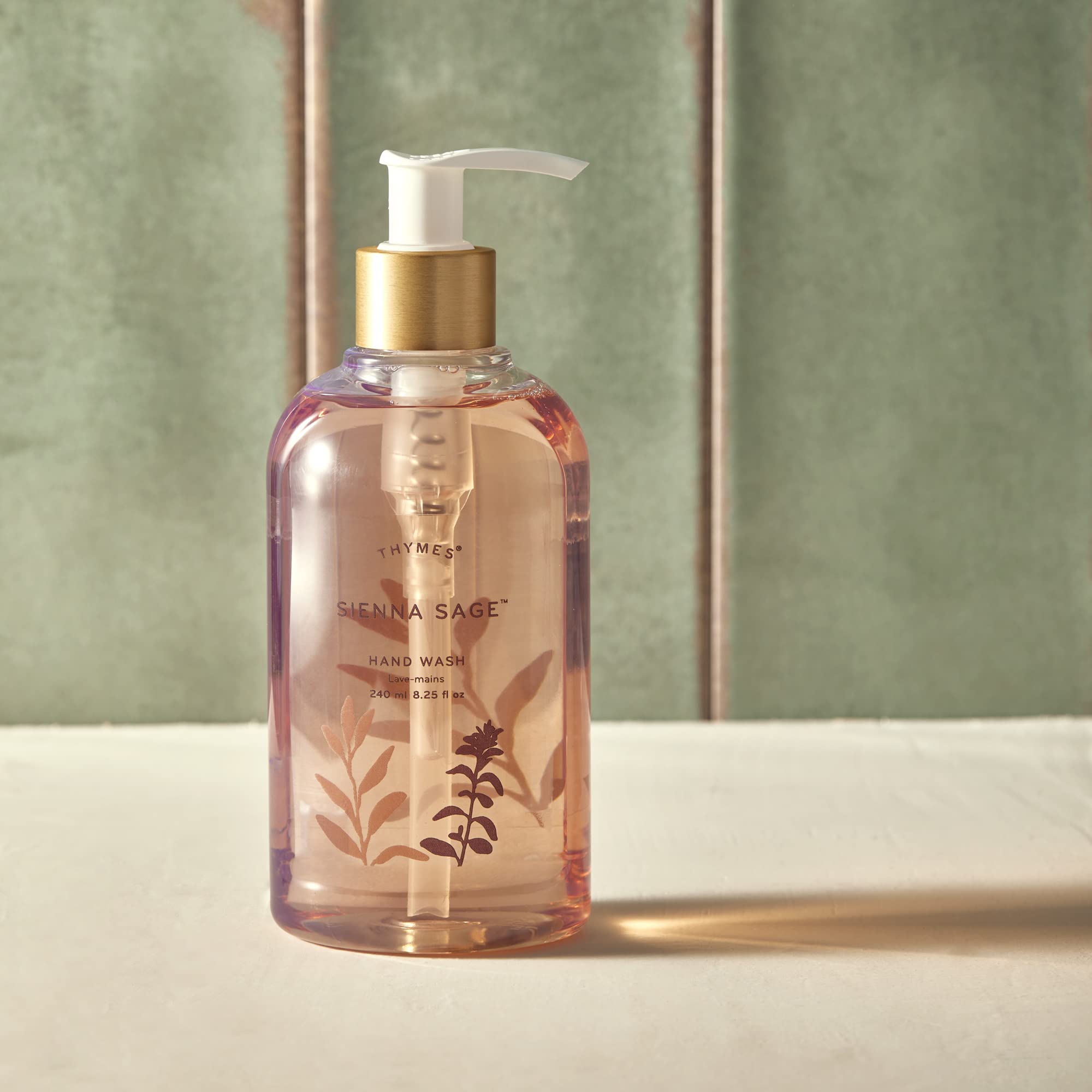 Thymes Moisturizing Hand Wash with Pump – Glycerin & Calendula, Siena Sage (8.25 oz)