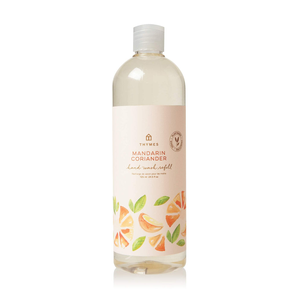 Thymes Hand Wash Refill – Mandarin Coriander Citrus, Plant-Based Hydrating Formula