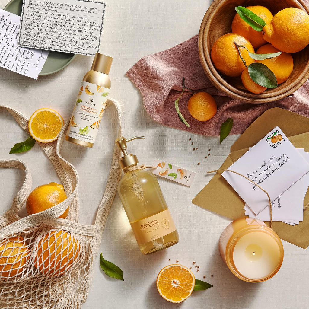 Thymes Hand Wash Refill – Mandarin Coriander Citrus, Plant-Based Hydrating Formula