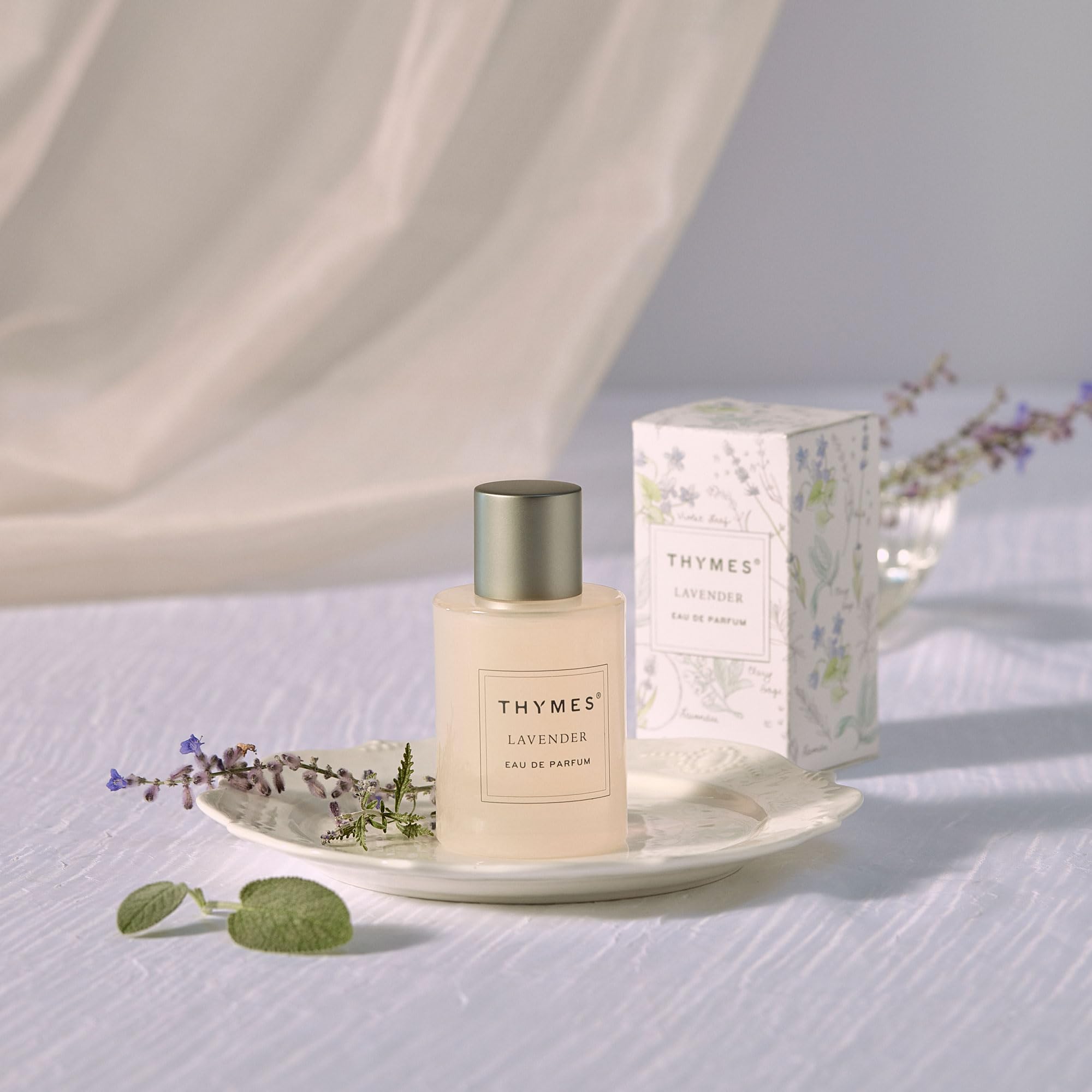 Thymes Eau De Parfum for Women – Lavender, Rosewood & Clary Sage, 1.75 fl oz