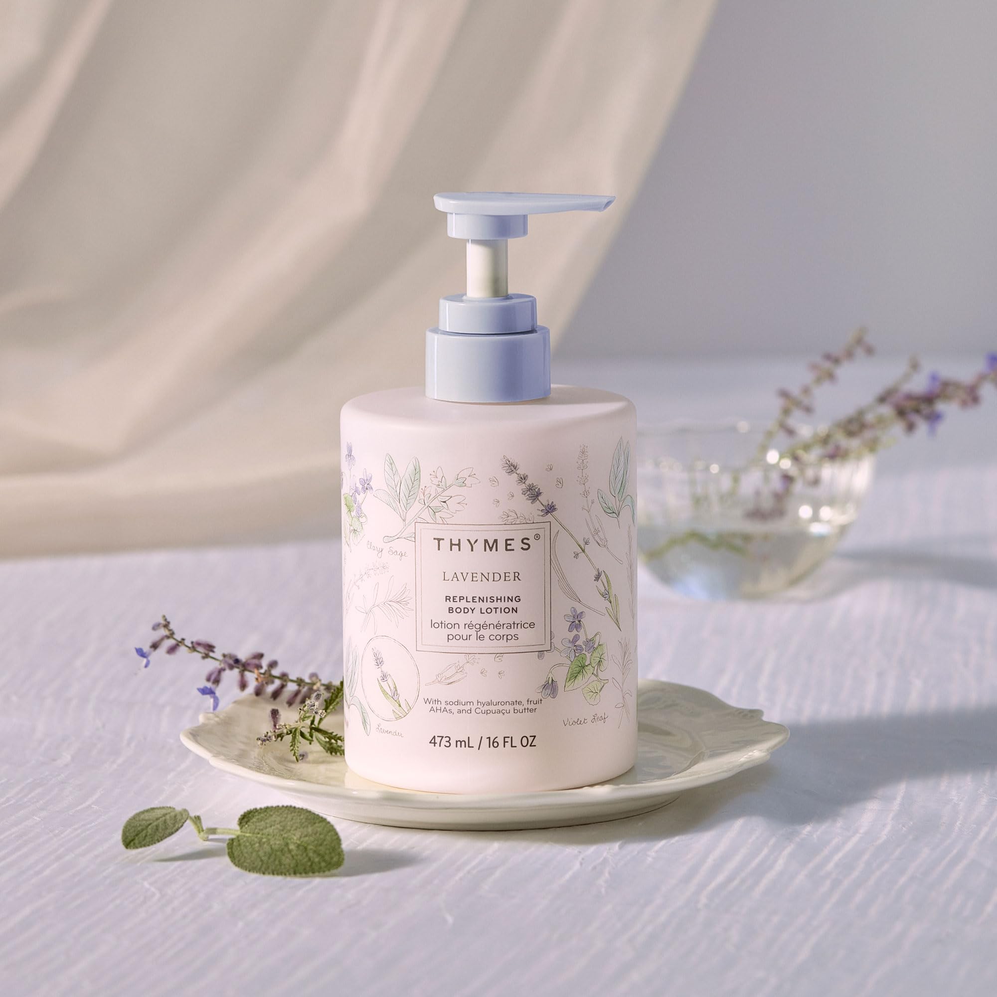 Thymes Large Replenishing Body Lotion – Lavender & Rosewood, 16 oz