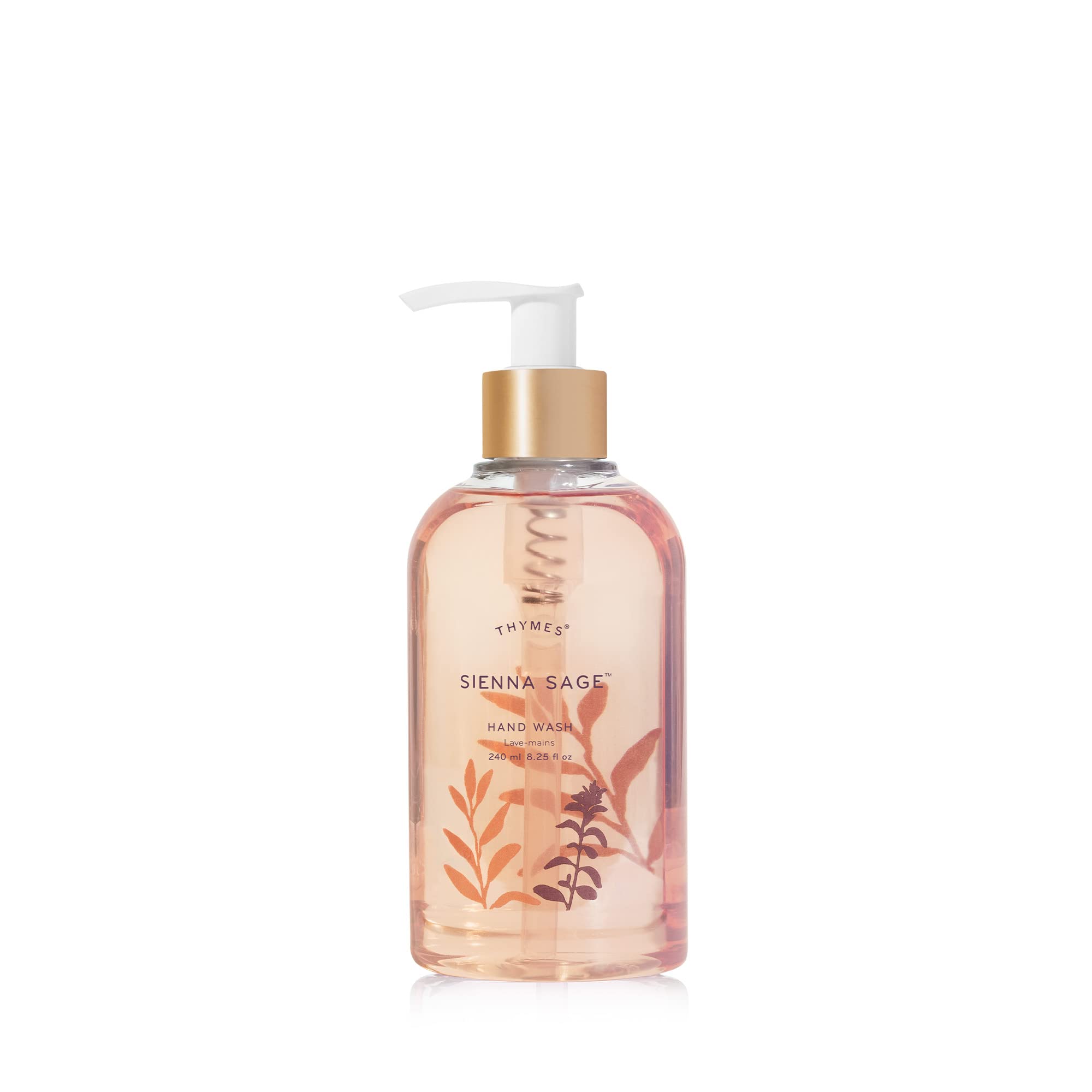 Thymes Moisturizing Hand Wash with Pump – Glycerin & Calendula, Siena Sage (8.25 oz)