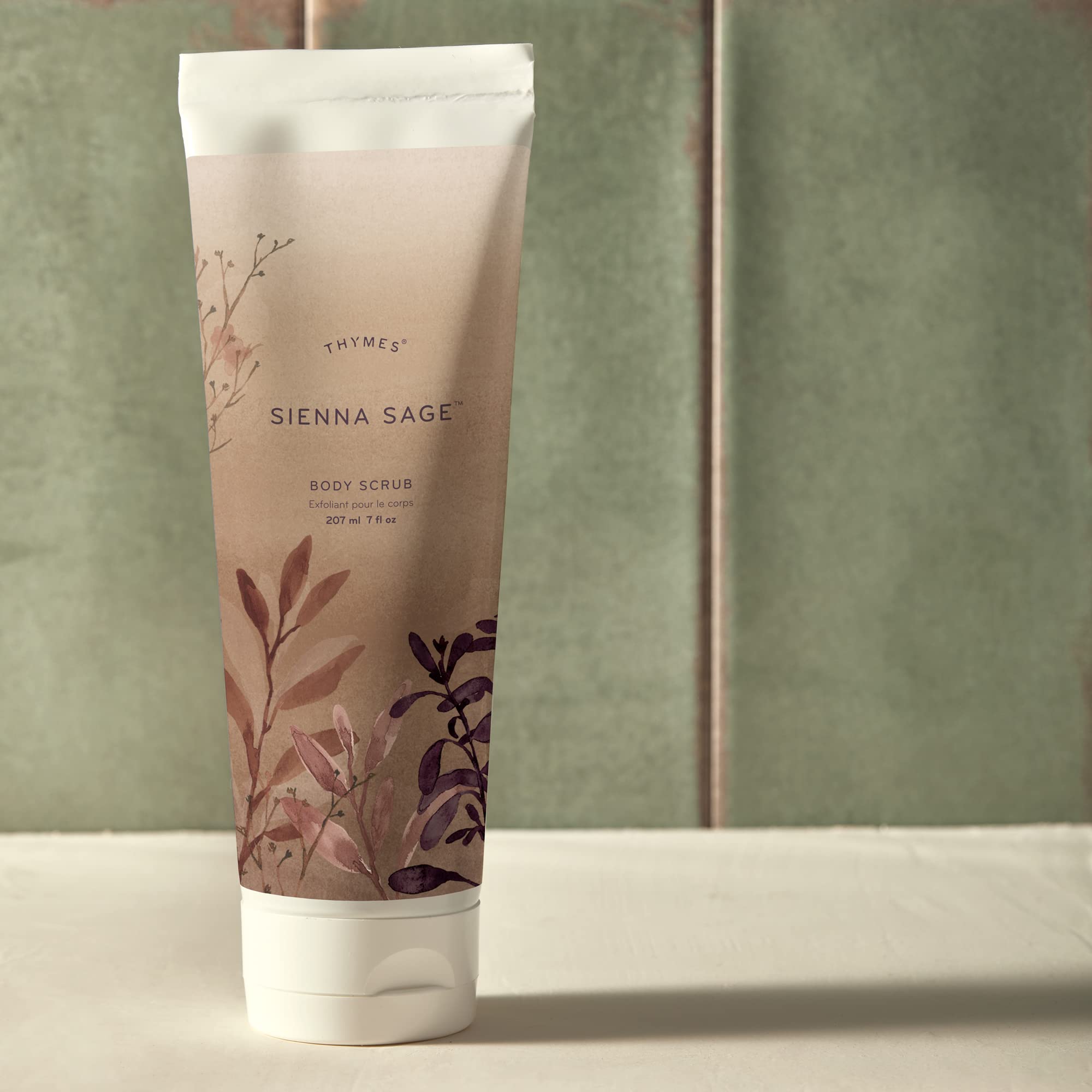 Thymes Sienna Sage Body Scrub | Hydrating Exfoliator for Body, Face, and More