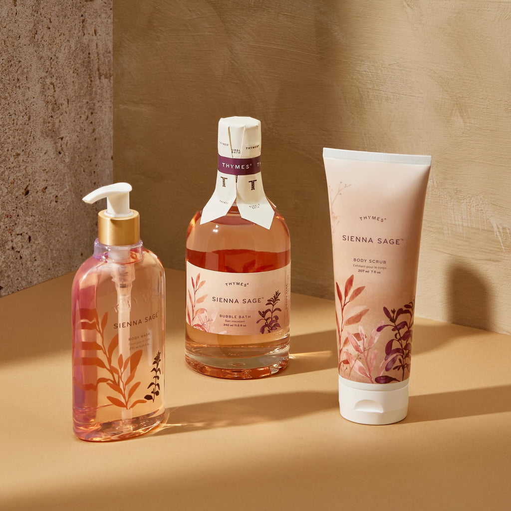 Thymes Sienna Sage Body Scrub | Hydrating Exfoliator for Body, Face, and More