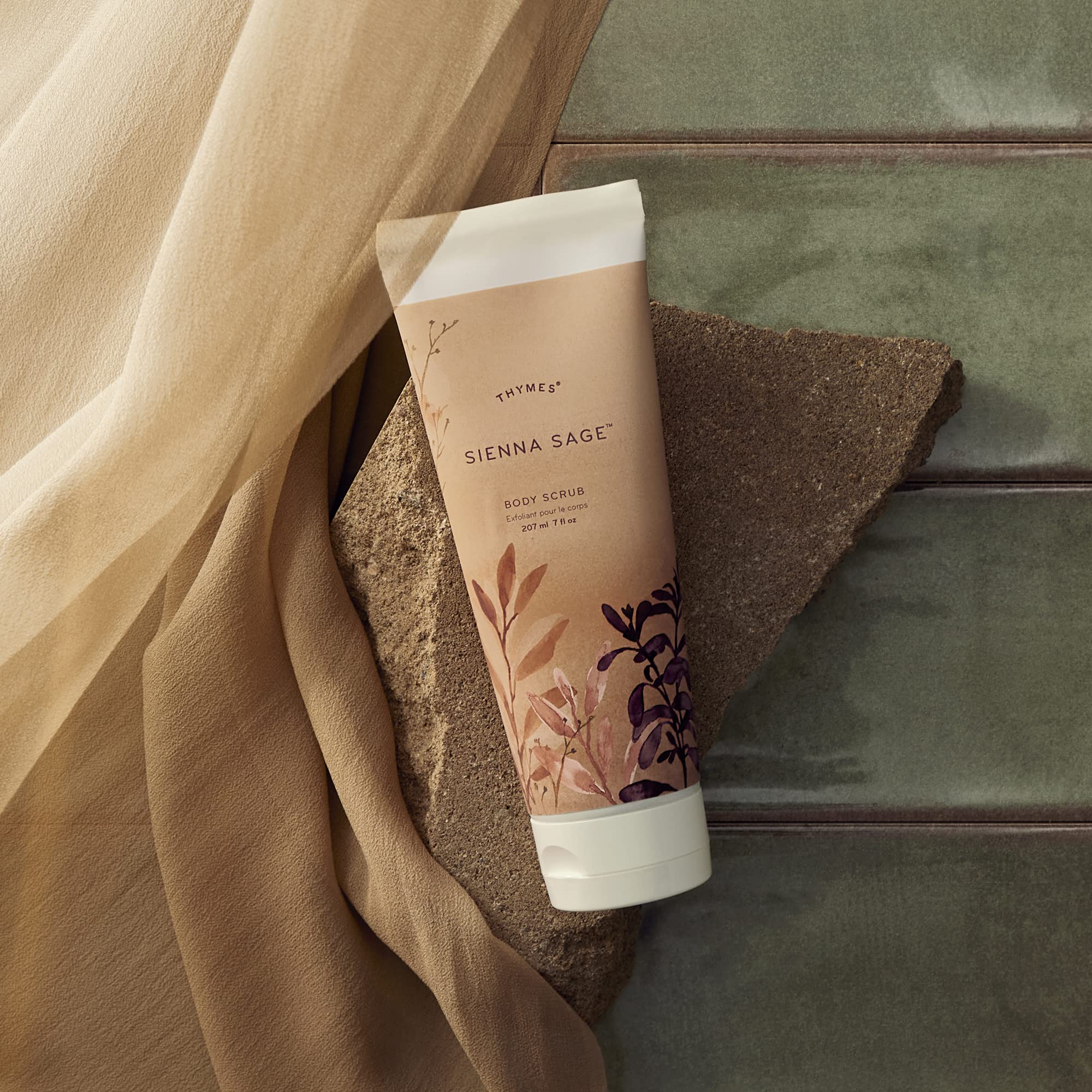 Thymes Sienna Sage Body Scrub | Hydrating Exfoliator for Body, Face, and More