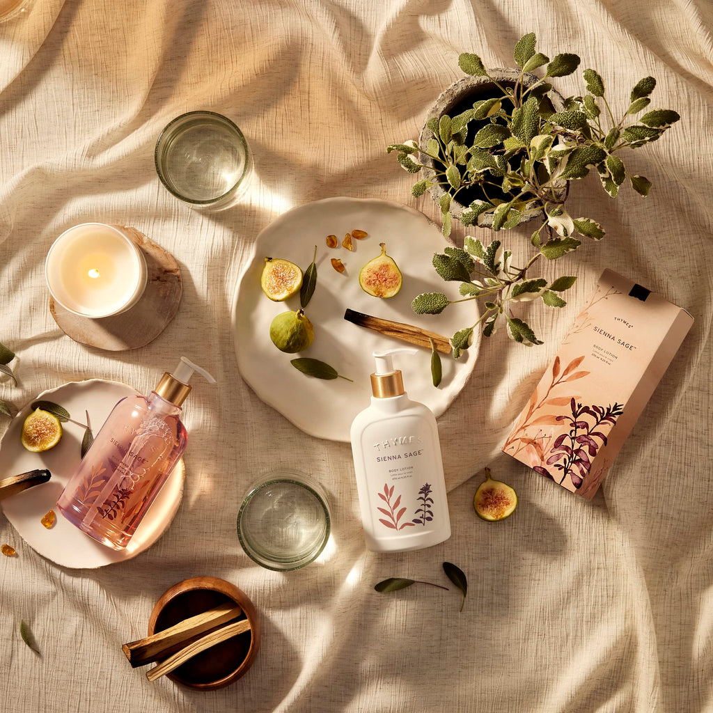 Thymes Sienna Sage Moisturizing Body Wash with Pump – Hydrating Bath Soap