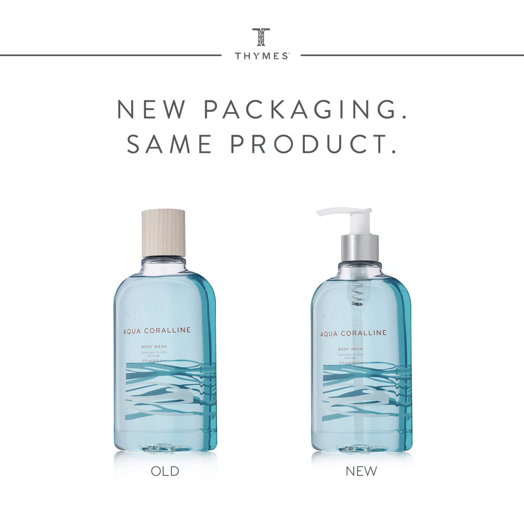 Thymes Moisturizing Body Wash with Pump – Aqua Coralline, Water Lily & Yuzu (9.25 fl oz)