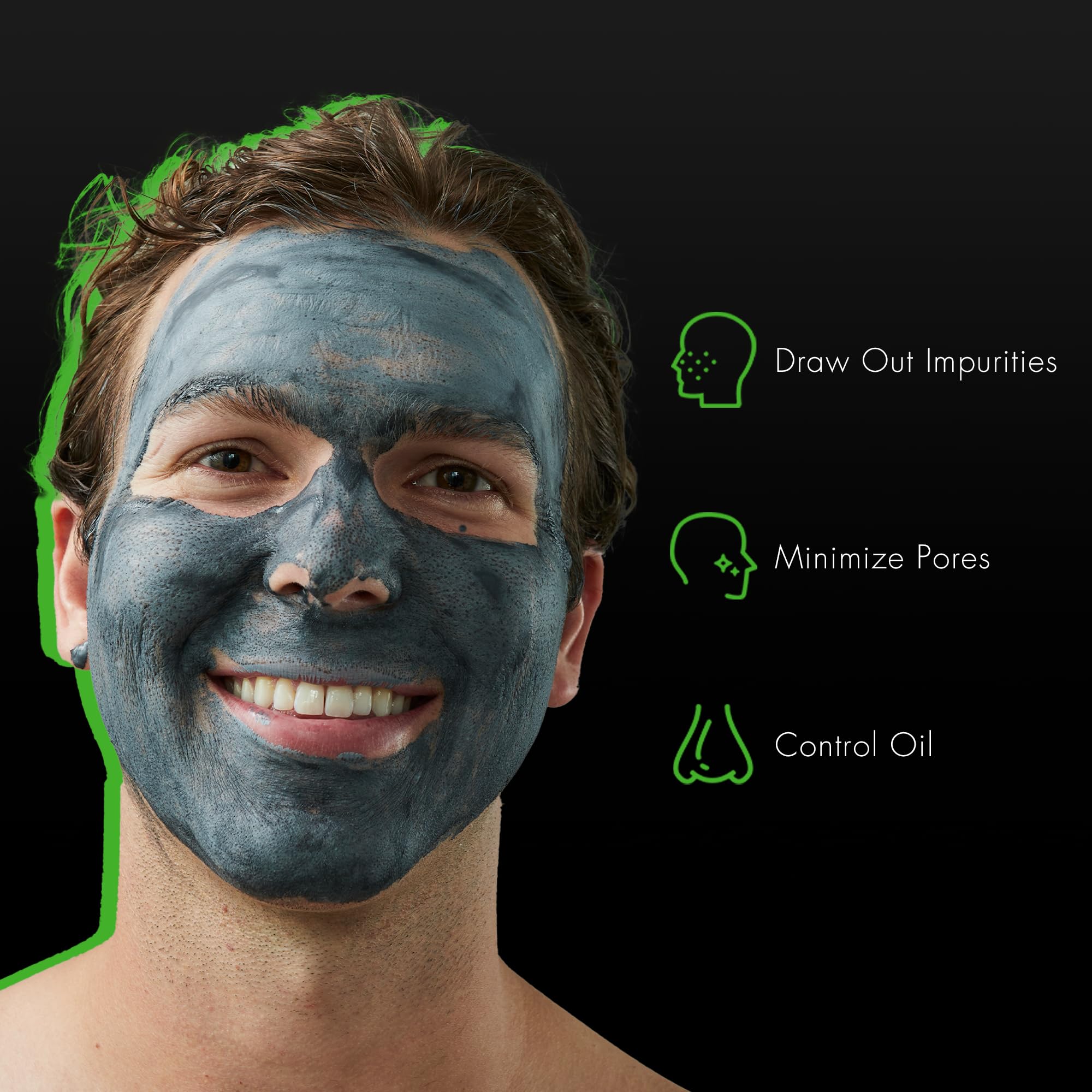 Detoxifying Facial Clay Mask for Men by Tiege Hanley – Deep Pore Cleansing with Kaolin Clay & Aloe | 2 oz