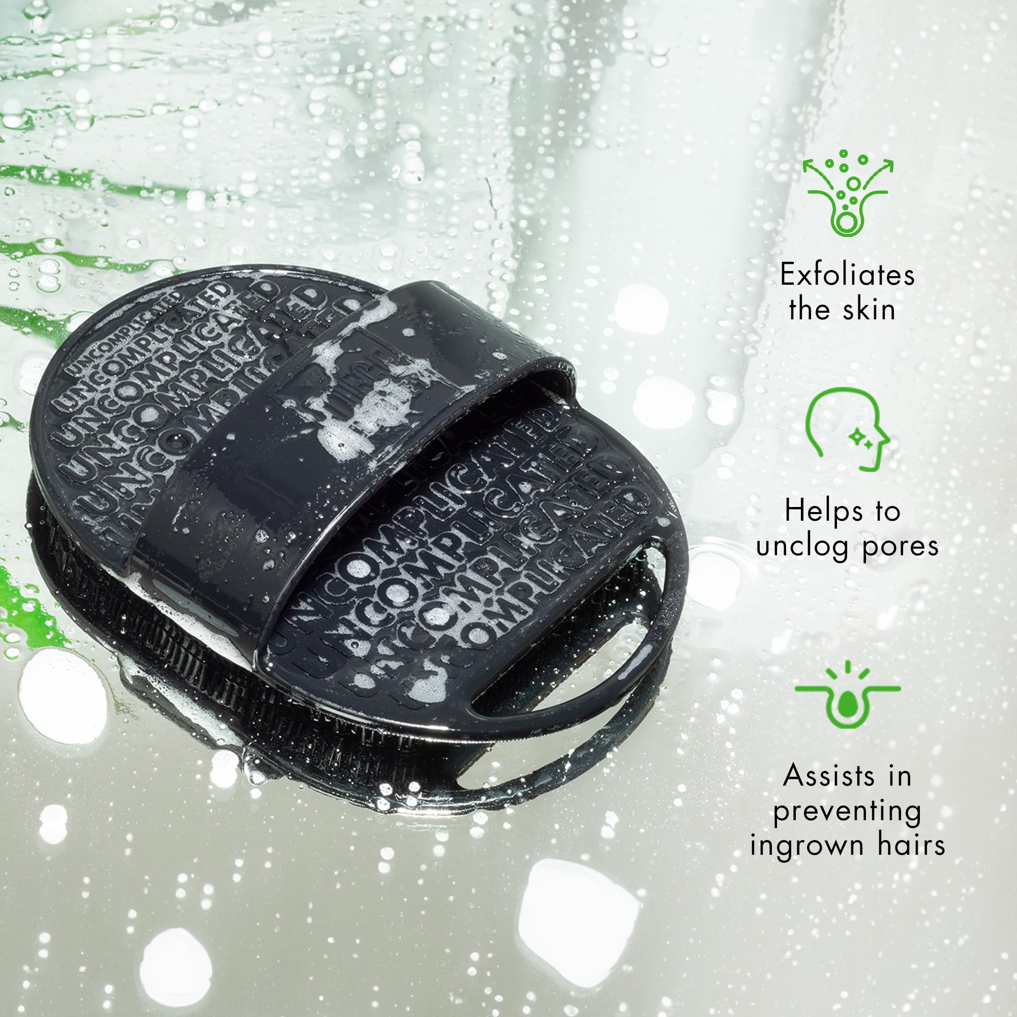 Tiege Hanley Silicone Body Scrubber – Gentle Exfoliation for Face & Body, Ergonomic Non-Slip Handle