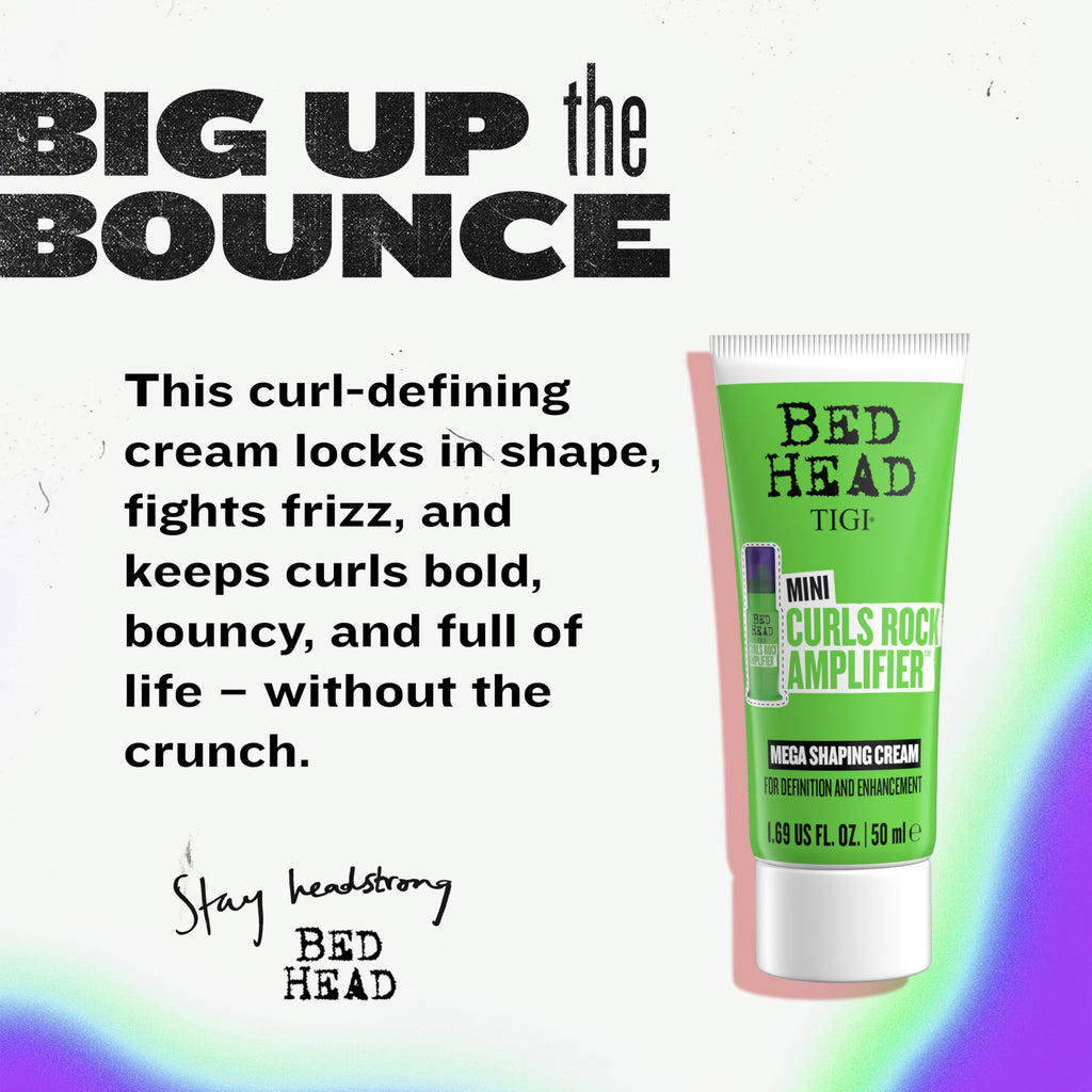 TIGI Bed Head Curls Rock Amplifier Travel Mini – Curl Shaping & Anti-Frizz for All Curl Types