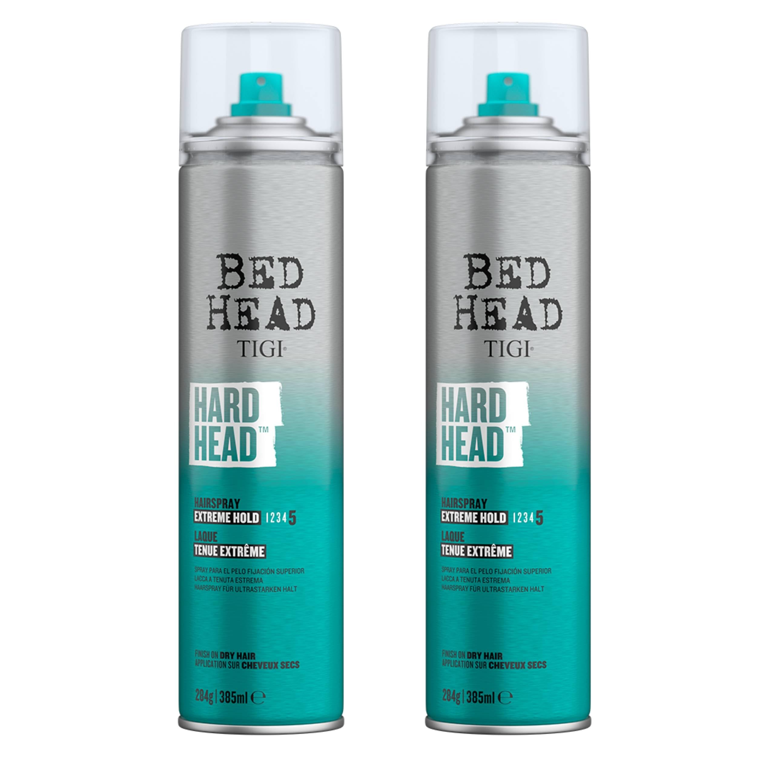 TIGI Bed Head Hard Head Hairspray – Extra Strong Hold, 10.6 oz (2-Pack)