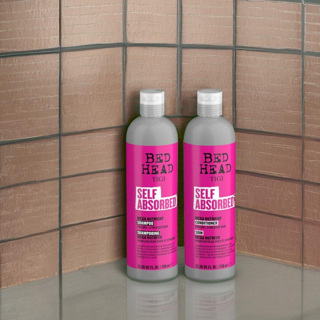 Bed Head by TIGI Self Absorbed Shampoo & Conditioner Set — Nourishing Dry Hair, Frizz Control (2 Pack)