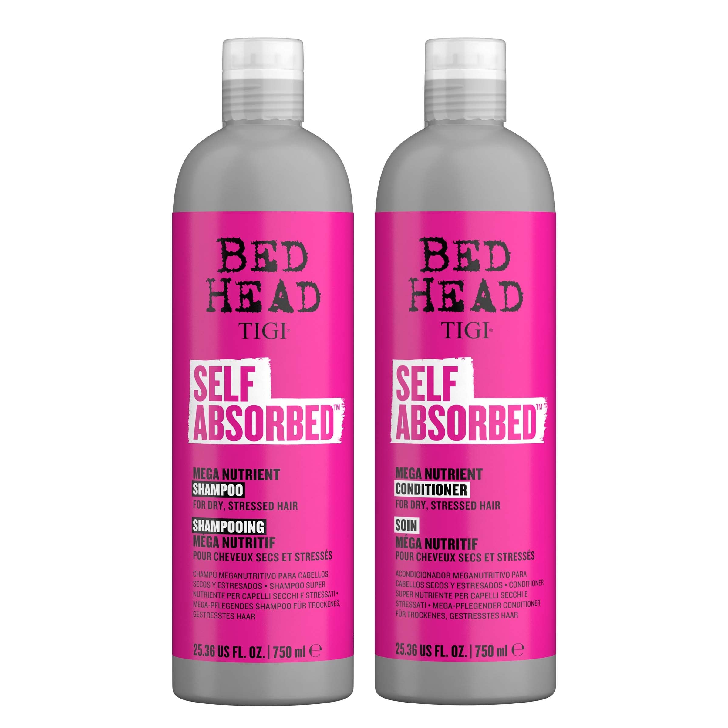 Bed Head by TIGI Self Absorbed Shampoo & Conditioner Set — Nourishing Dry Hair, Frizz Control (2 Pack)