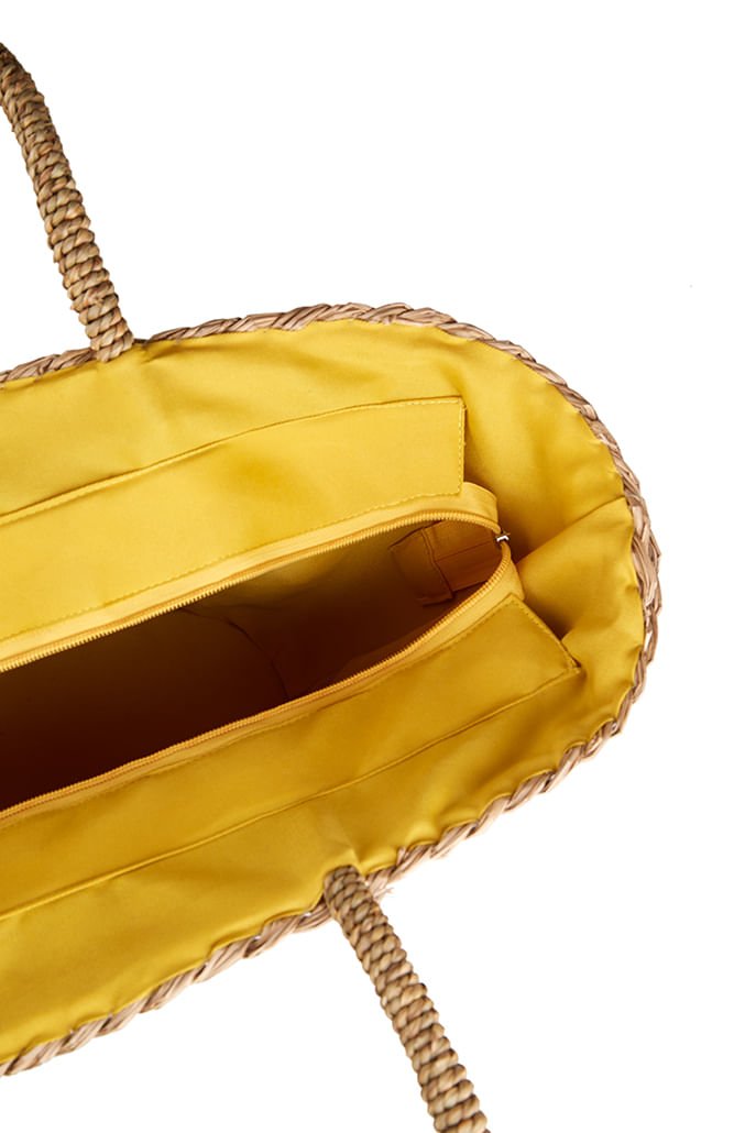 Louche Tilde Straw Bag With Pineapple