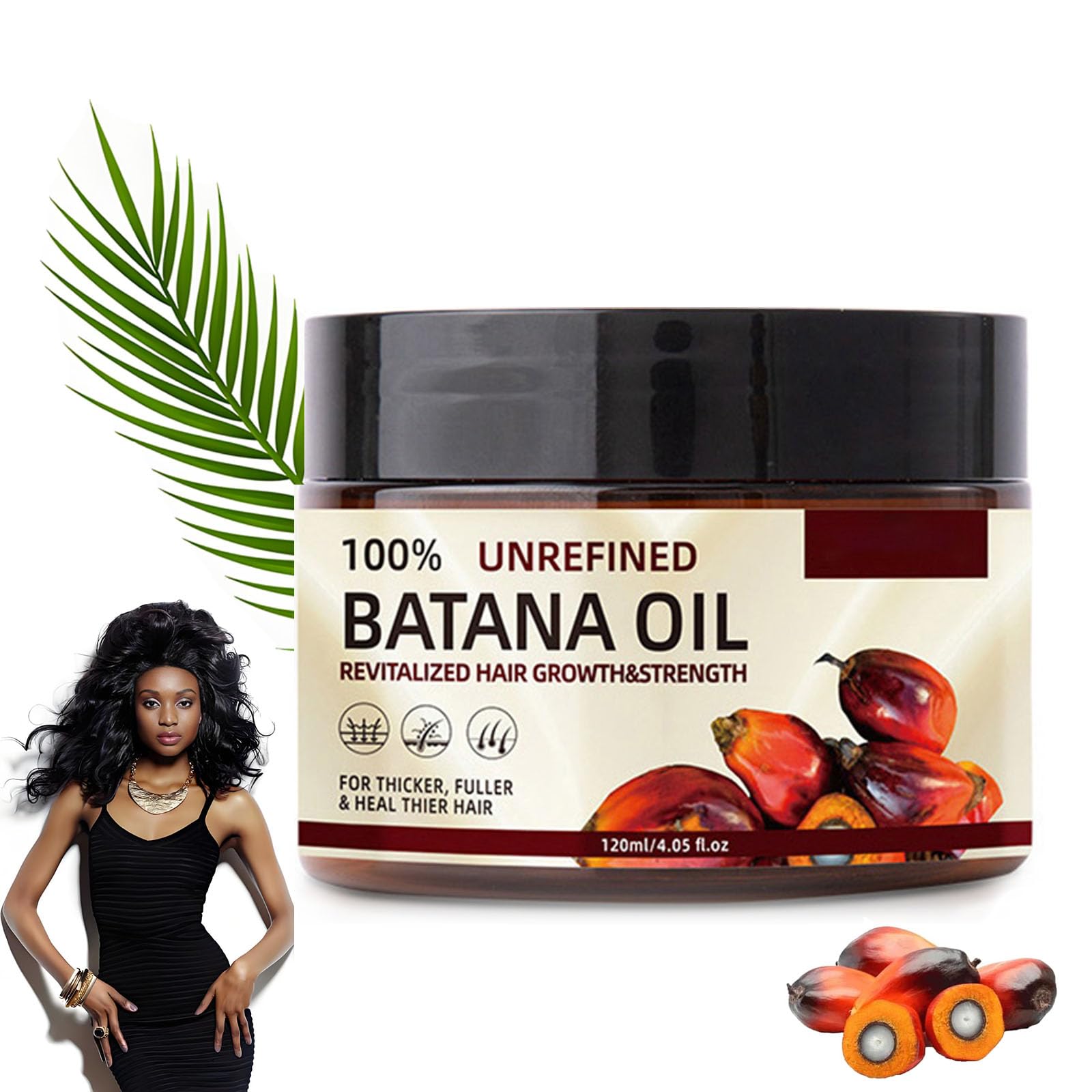 Tiliraiy Batana Oil – Organic Honduran Hair Growth Oil Paste, 100% Pure Batana Oil for Thicker, Shiny Hair