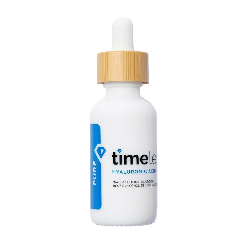 Timeless Skin Care Hyaluronic Acid Serum – 1% Pure, Fragrance-Free Hydrating Face Serum (2 oz)