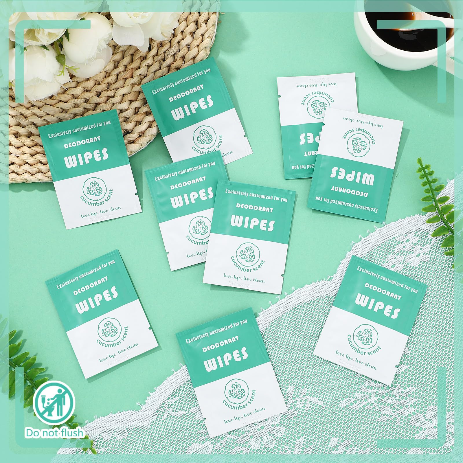 Timgle 200 Count Deodorant Wipes – Individually Wrapped Travel Size