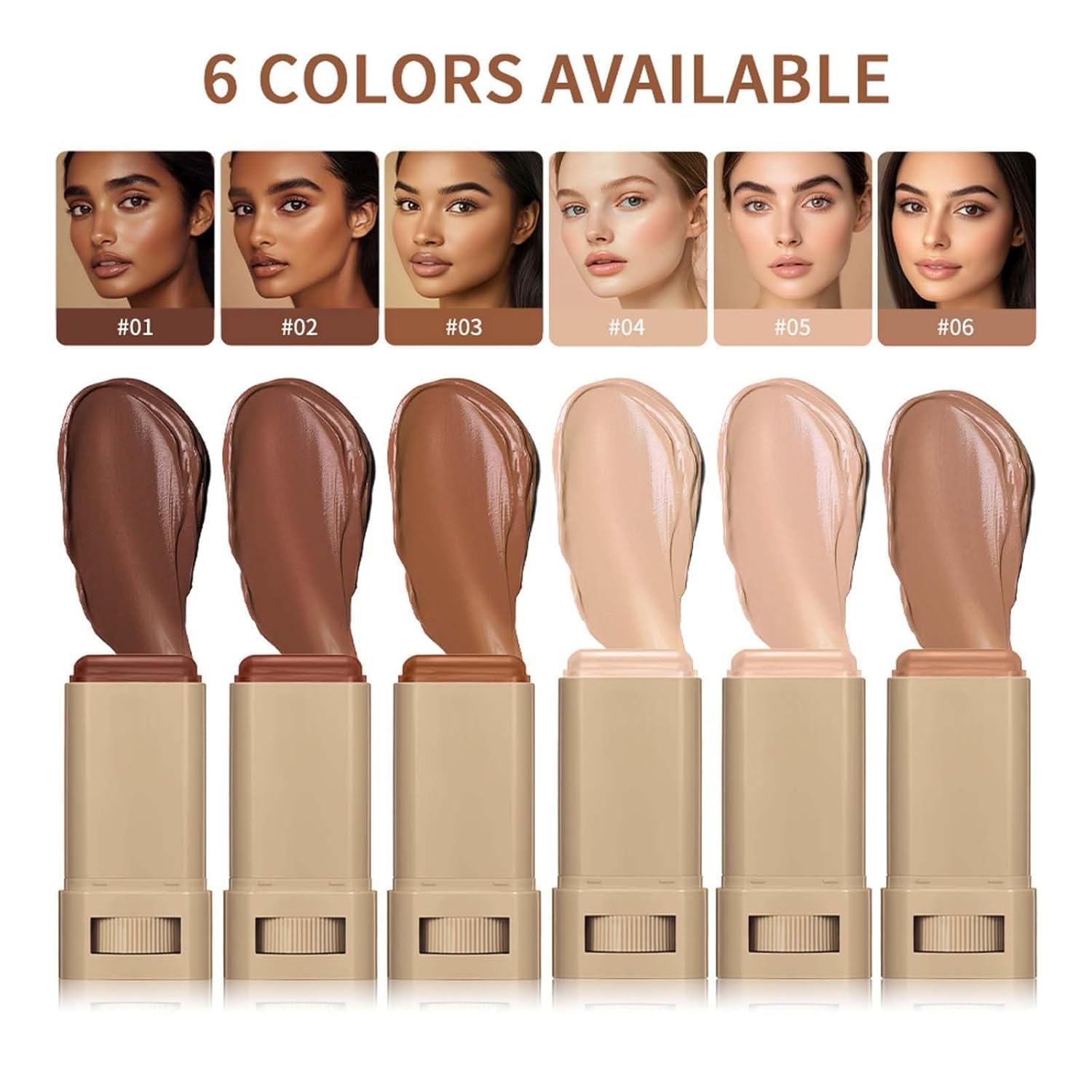 TIMLIFE 2-Piece Foundation Stick Beauty Balm Serum – Portable Skin Tint #01