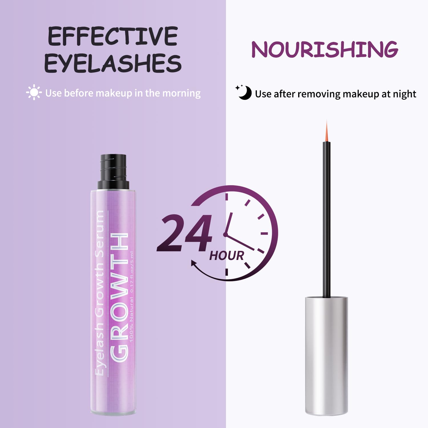 Tinclen Eyelash Growth Serum – Natural, Gentle, Vegan Formula for Fuller Lashes