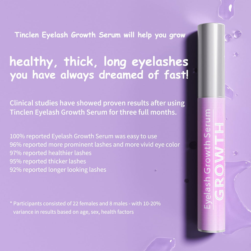 Tinclen Eyelash Growth Serum – Natural, Gentle, Vegan Formula for Fuller Lashes