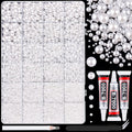 TINKRSTUFF 16500Pcs Flatback Pearls for Crafting (White) – 2–10mm with B7000 Glue Kit