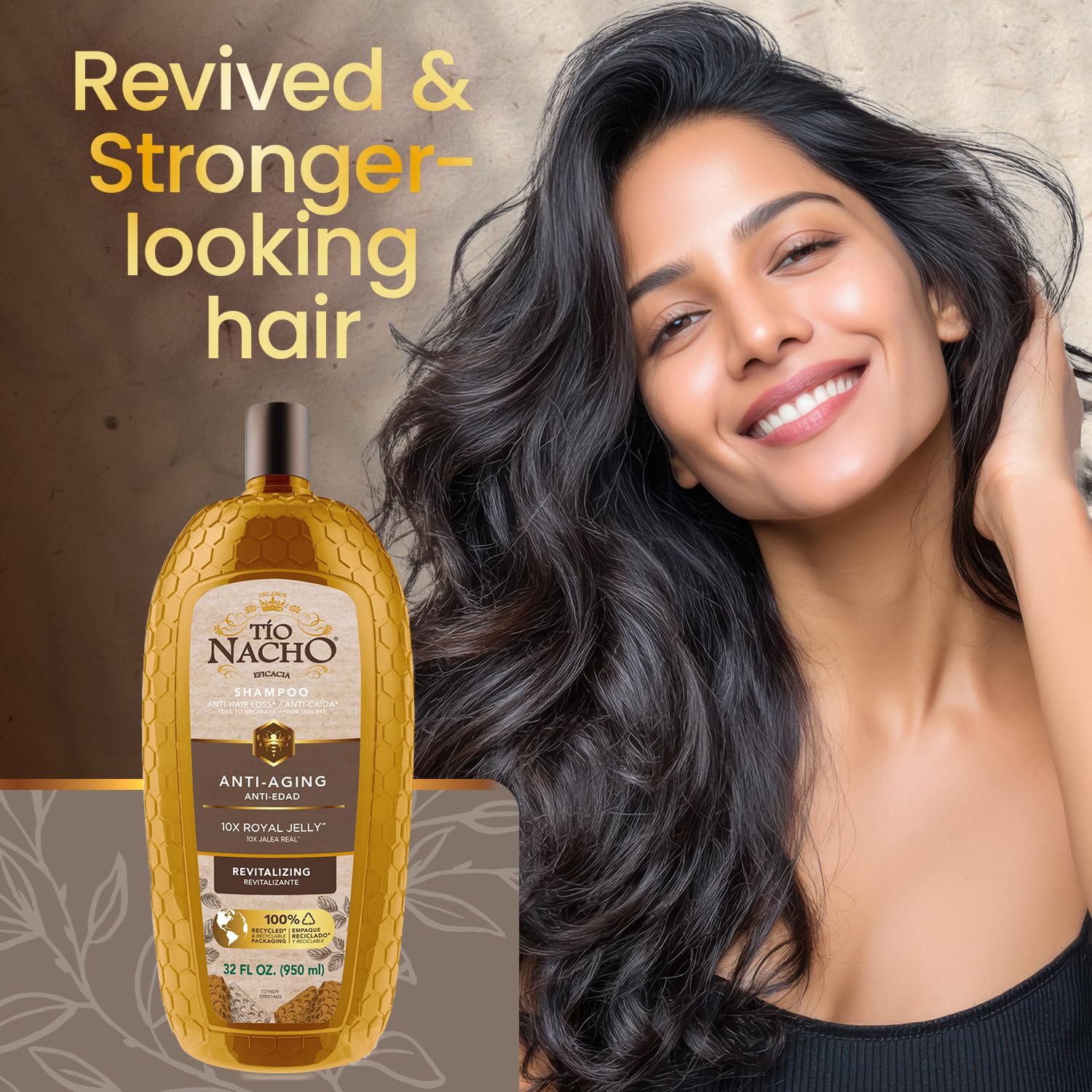Tio Nacho Anti-Aging Shampoo with Royal Jelly – Strengthening Hair Care, 32 oz
