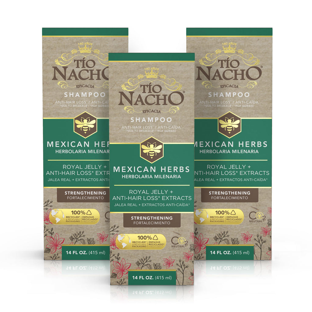 Tio Nacho Mexican Herbs Anti-Hair Loss Shampoo – Royal Jelly & Rosemary (3x14 oz)