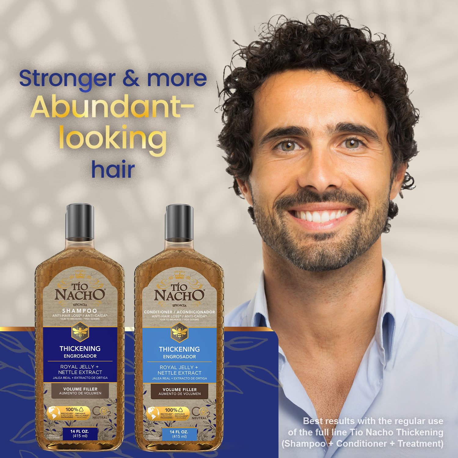 Tio Nacho Thickening Shampoo & Conditioner Set – Volumize Thinning Hair (14 oz each) | Paraben Free