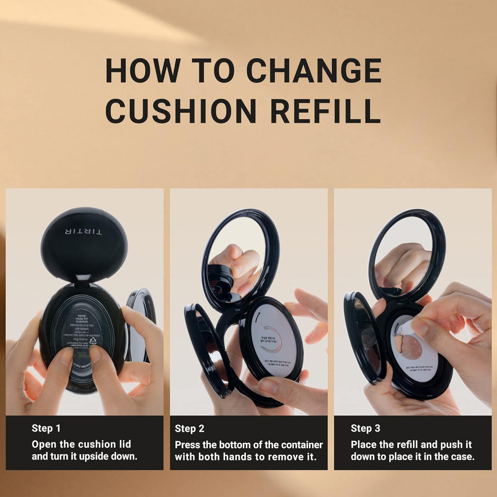 TIRTIR My Glow Cream Cushion | Semi-Glow Hydration, 24-Hour Wear, Ivory #21N